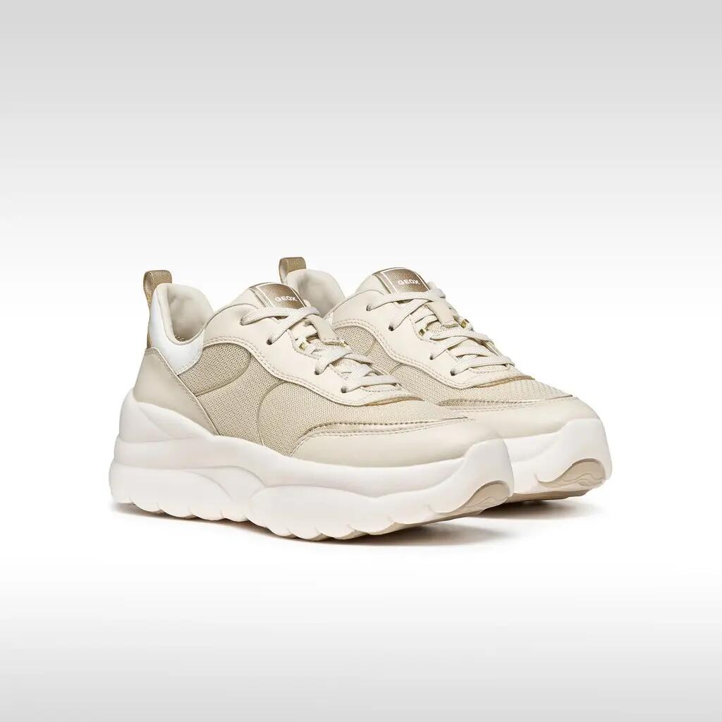 Baskets Femme XTORS WOMAN Blanc Cassé/Or Clair 3/7