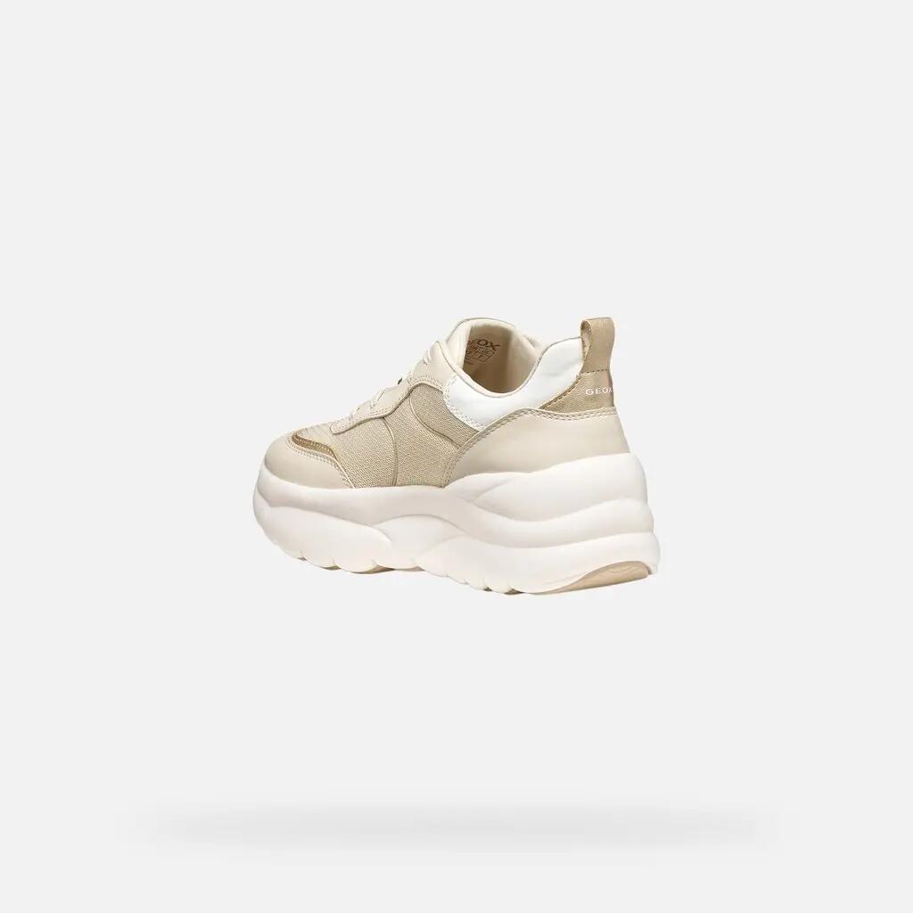 Baskets Femme XTORS WOMAN Blanc Cassé/Or Clair 5/7