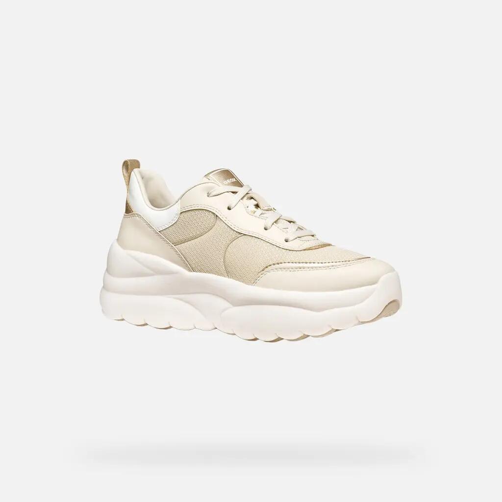 Baskets Femme XTORS WOMAN Blanc Cassé/Or Clair 4/7