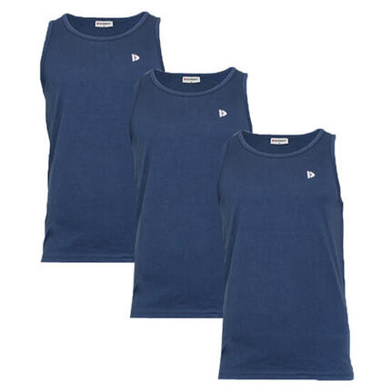 Lot de 3 débardeurs Donnay pour homme, 100% coton / Débardeur James.