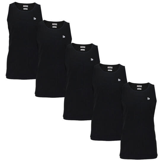 Lot de 5 débardeurs Donnay pour homme, 100% coton / Débardeur James.