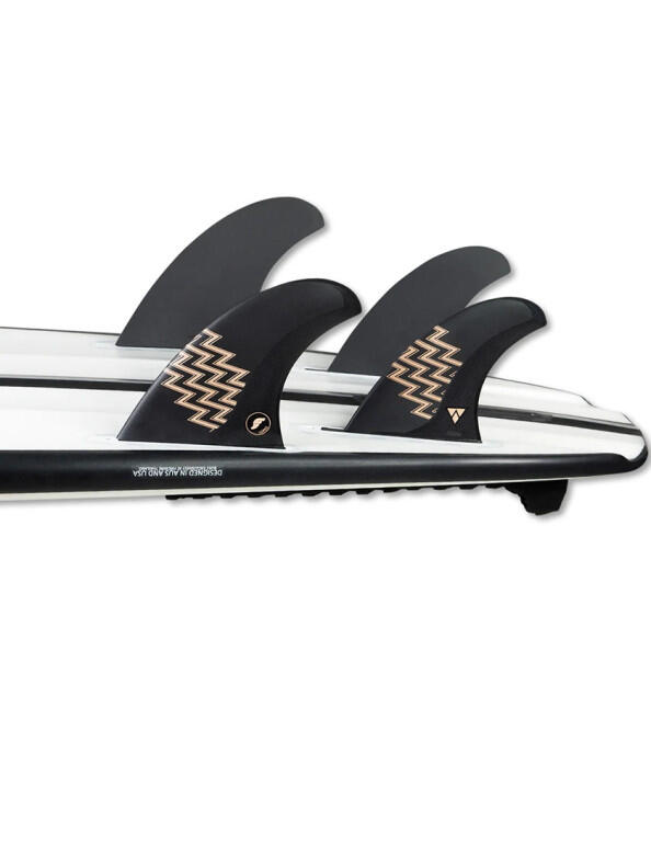 Futures Gerry Lopez Alpha Tri-Quad Fins Large - Carbon/Sand 3/3