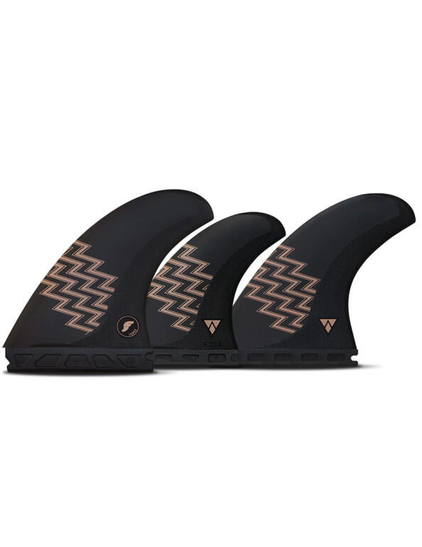 Futures Gerry Lopez Alpha Tri-Quad Fins Large - Carbon/Sand 2/3