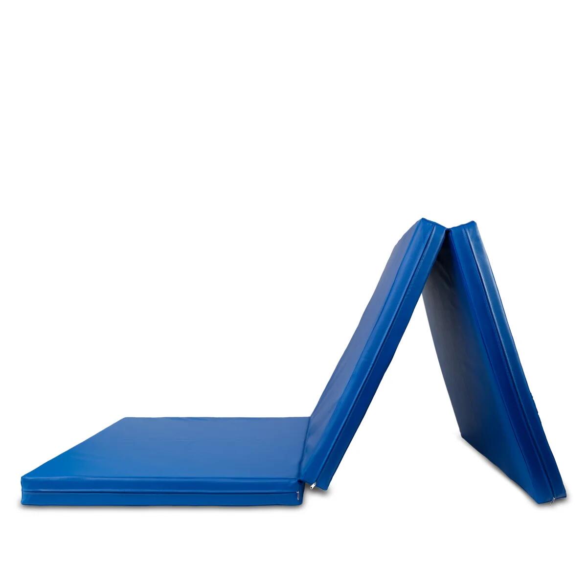 Tapete de ginástica 300 x 100 x 10 cm azul Tapete de piso macio dobrável Jeflex 2/7