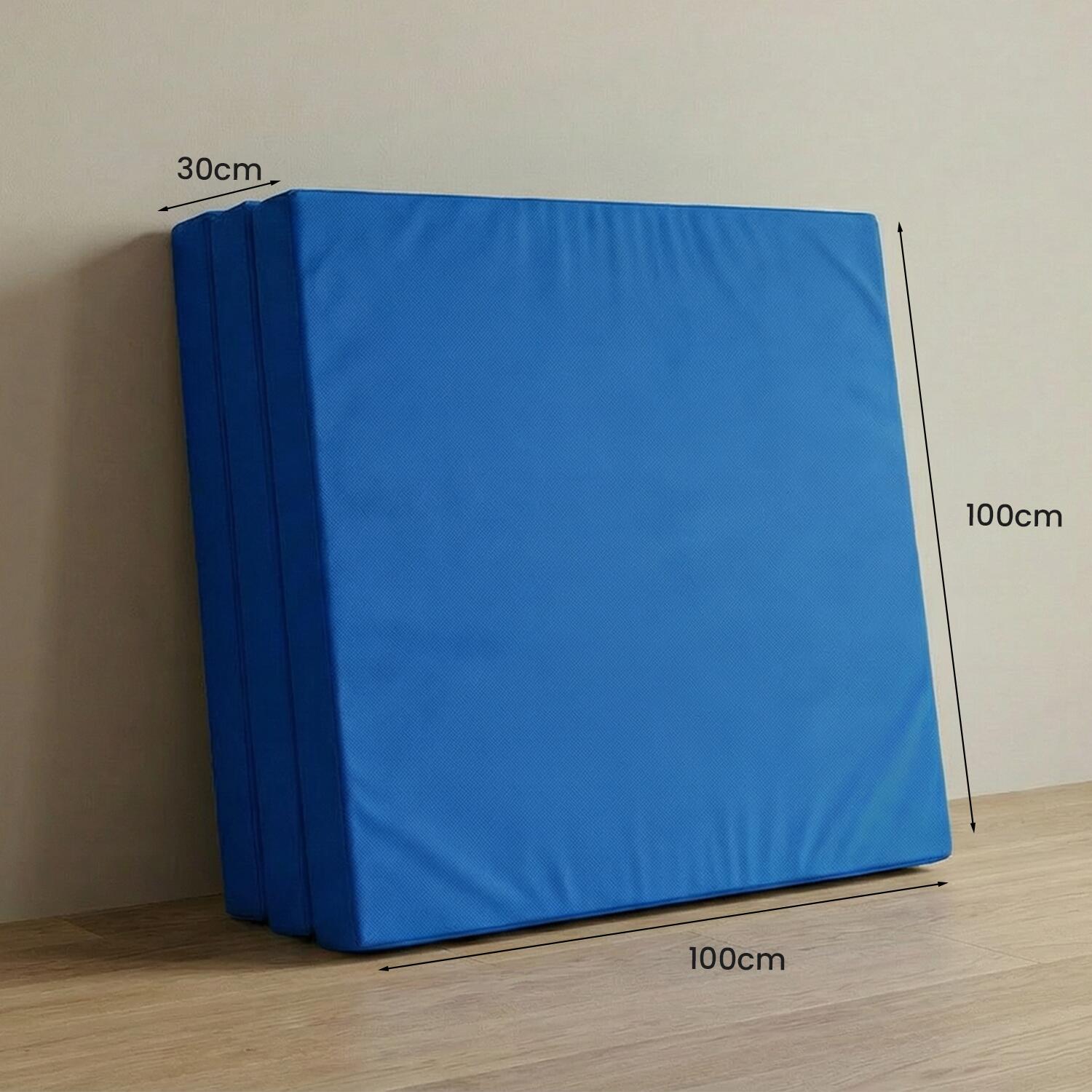 Tapete de ginástica 300 x 100 x 10 cm azul Tapete de piso macio dobrável Jeflex 5/7