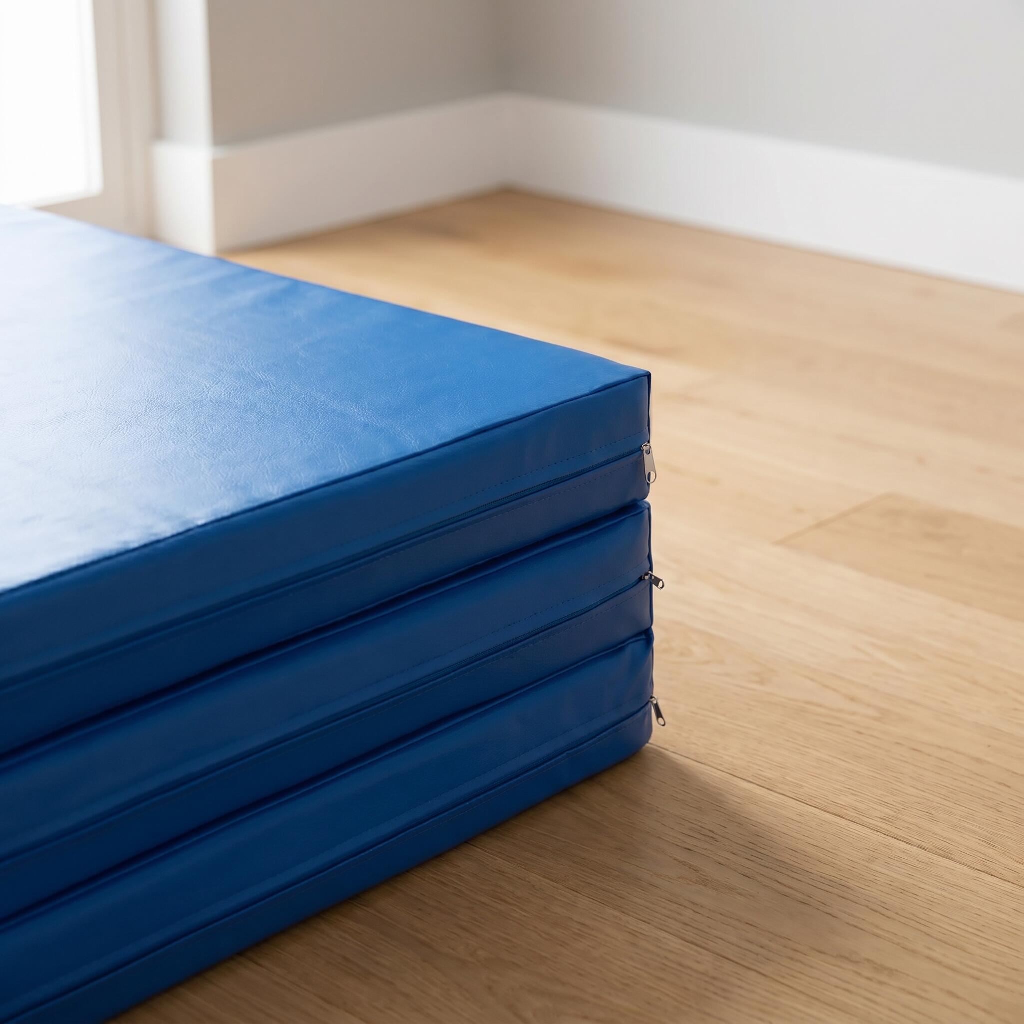 Tapete de ginástica 300 x 100 x 10 cm azul Tapete de piso macio dobrável Jeflex 7/7