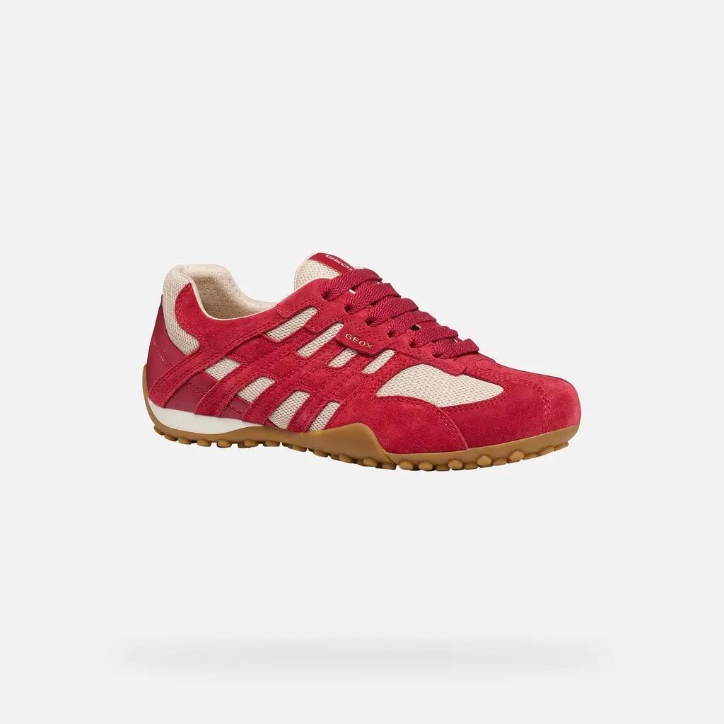 Baskets Femme D SNAKE ORIGINAL Rouge/Blanc Cassé 3/7