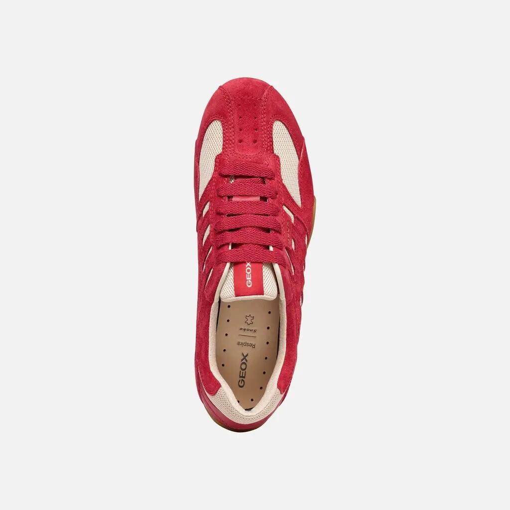 Baskets Femme D SNAKE ORIGINAL Rouge/Blanc Cassé 6/7