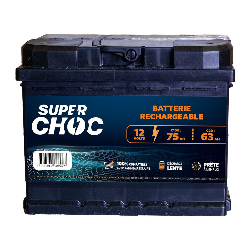 Batterie rechargeable 12V 75Ah SUPERCHOC 1/1