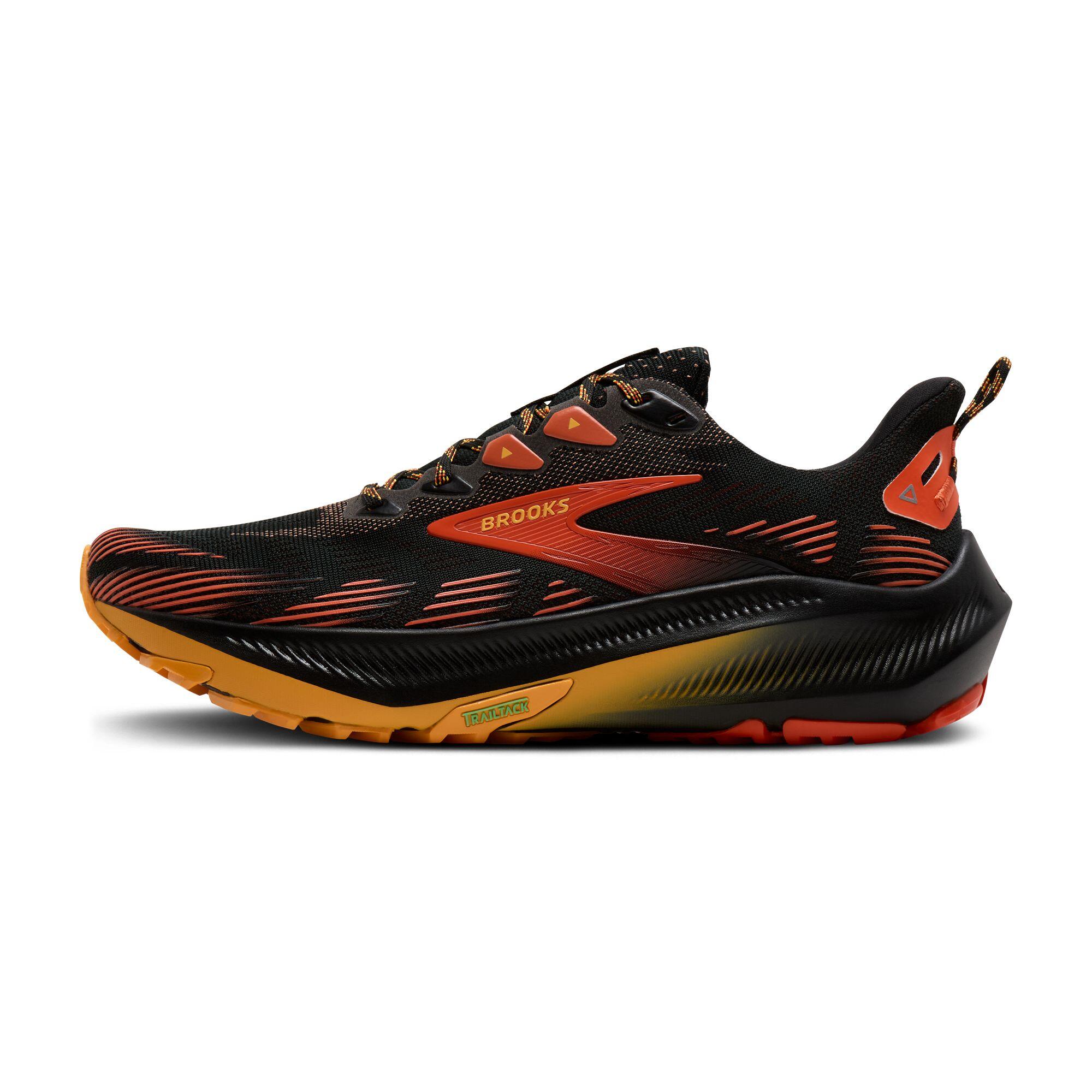 Scarpe running Uomo Ghost Trail nero rosso arancio 3/5