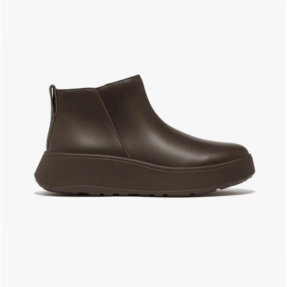 Womens Zip Ankle Boots Leisure Zip F-mode Flatform