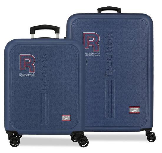 Set di valigie Reebok Queens ABS con capacità di 91L Blu Marino