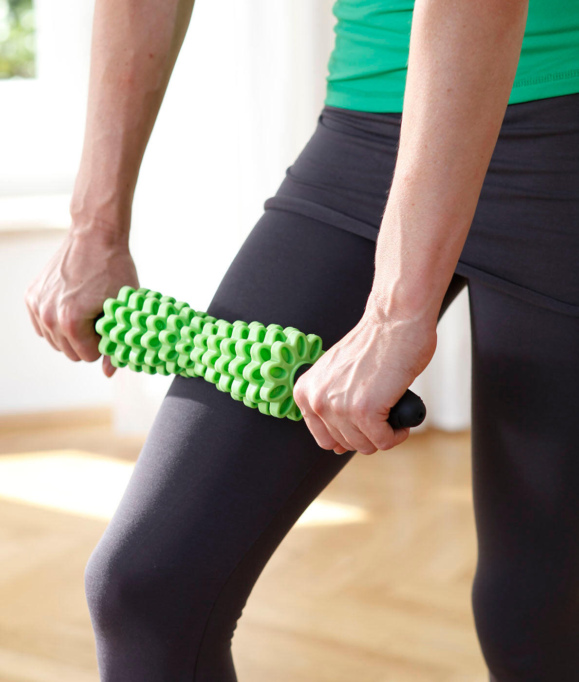 Faszienroller / Massageroller green flower 6/6