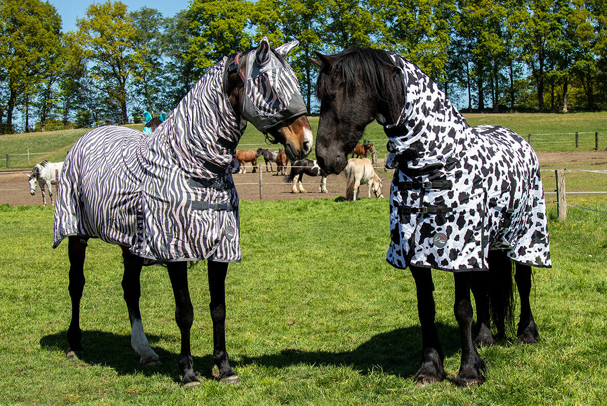 COUVERTURE ANTI-MOUCHES HKM AVEC COL VACHE 3/4