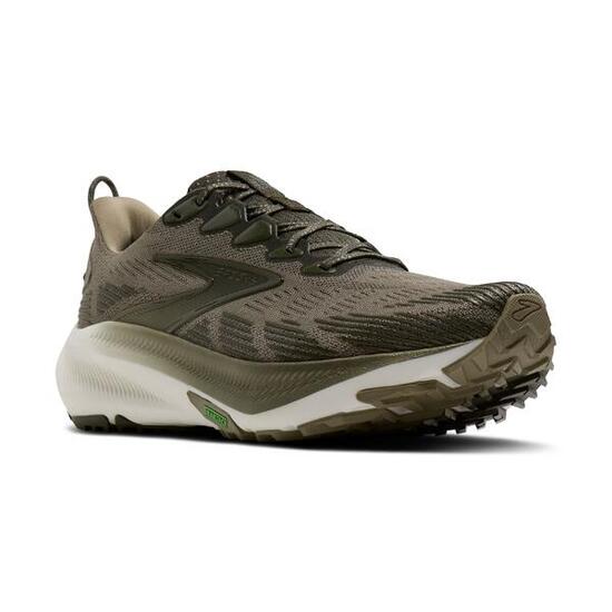 Scarpe running Uomo Ghost Trail nero rosso arancio