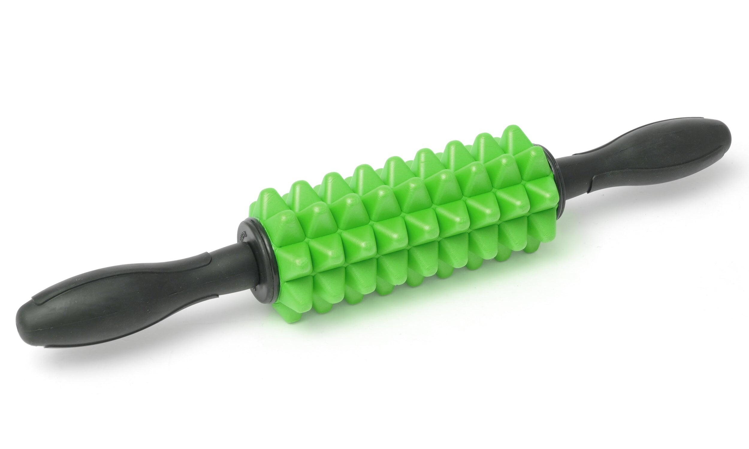 Faszienroller / Massageroller mit Griffen - green 2/2