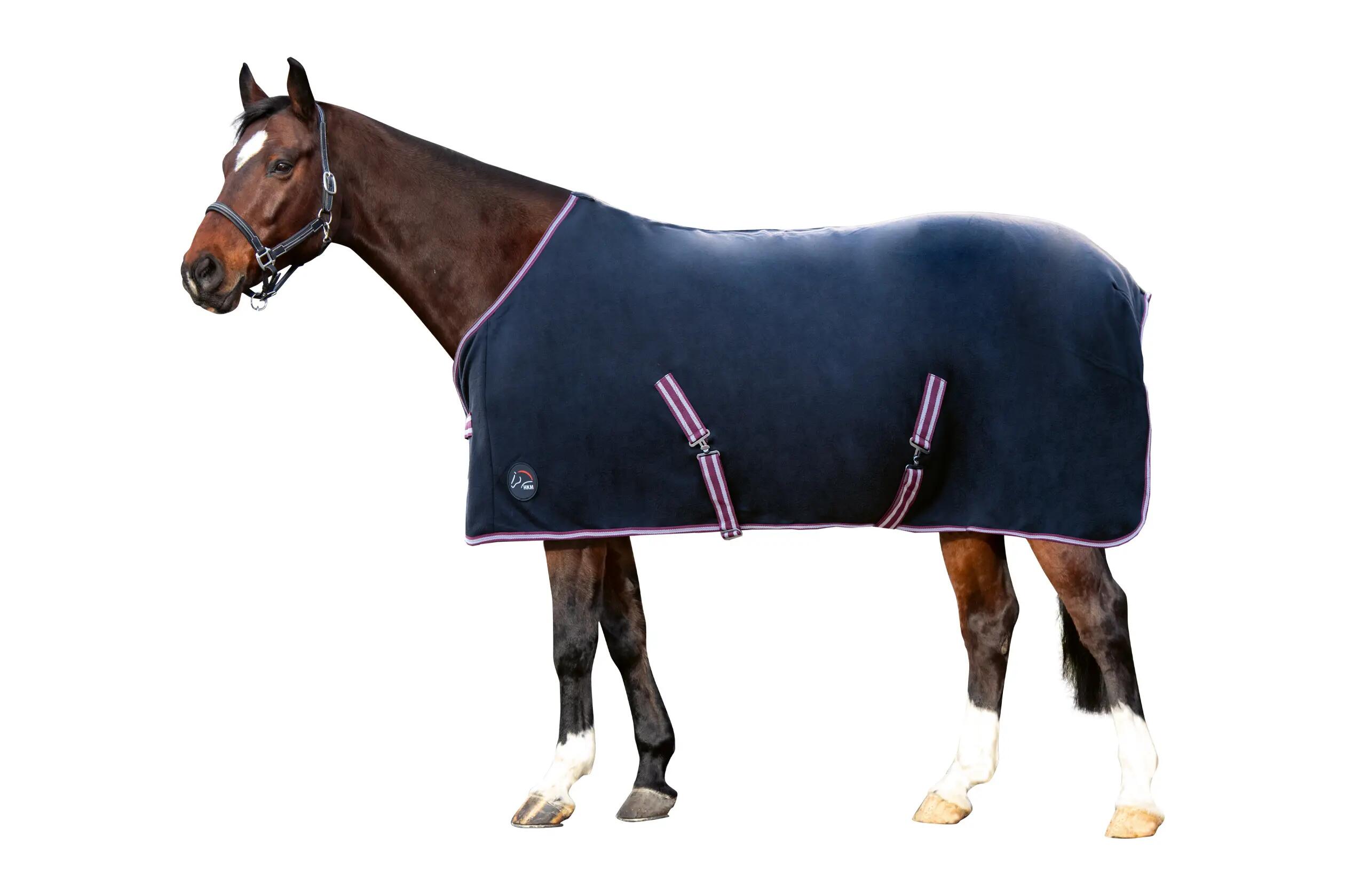 FLEECE COOLER RUG POLAR BLACK/BORDEAUX 3/3