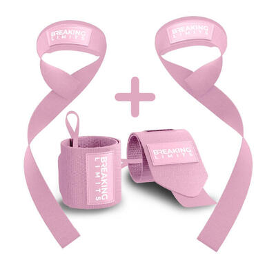 Lifting straps + wrist wraps bundel | fitness & krachttraining