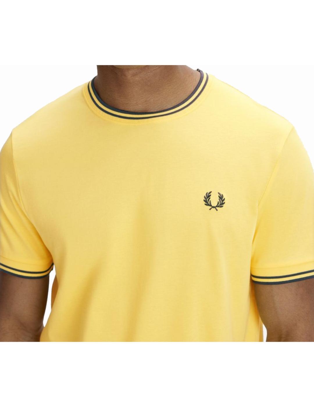 Camiseta para Hombre Fred perry  Amarillo 3/3