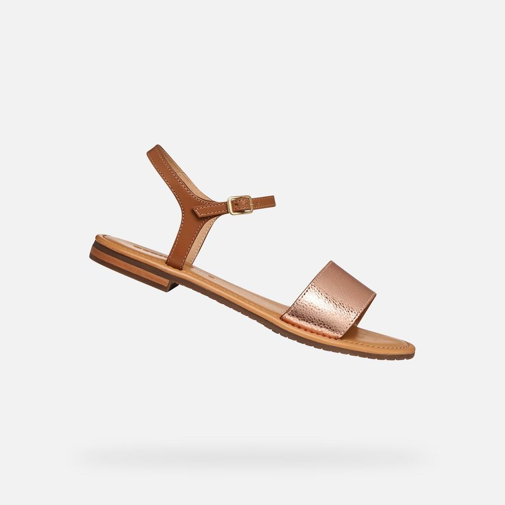 Sandales Femme SOZY S WOMAN Or Rose/Tabac 1/7