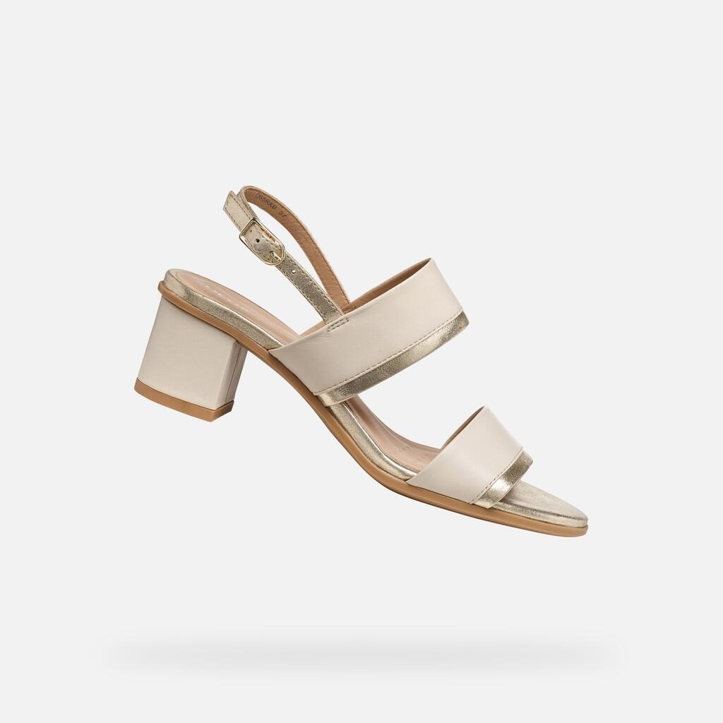 Sandales Femme AURELY 50 WOMAN Blanc Cassé/Or Clair 1/7