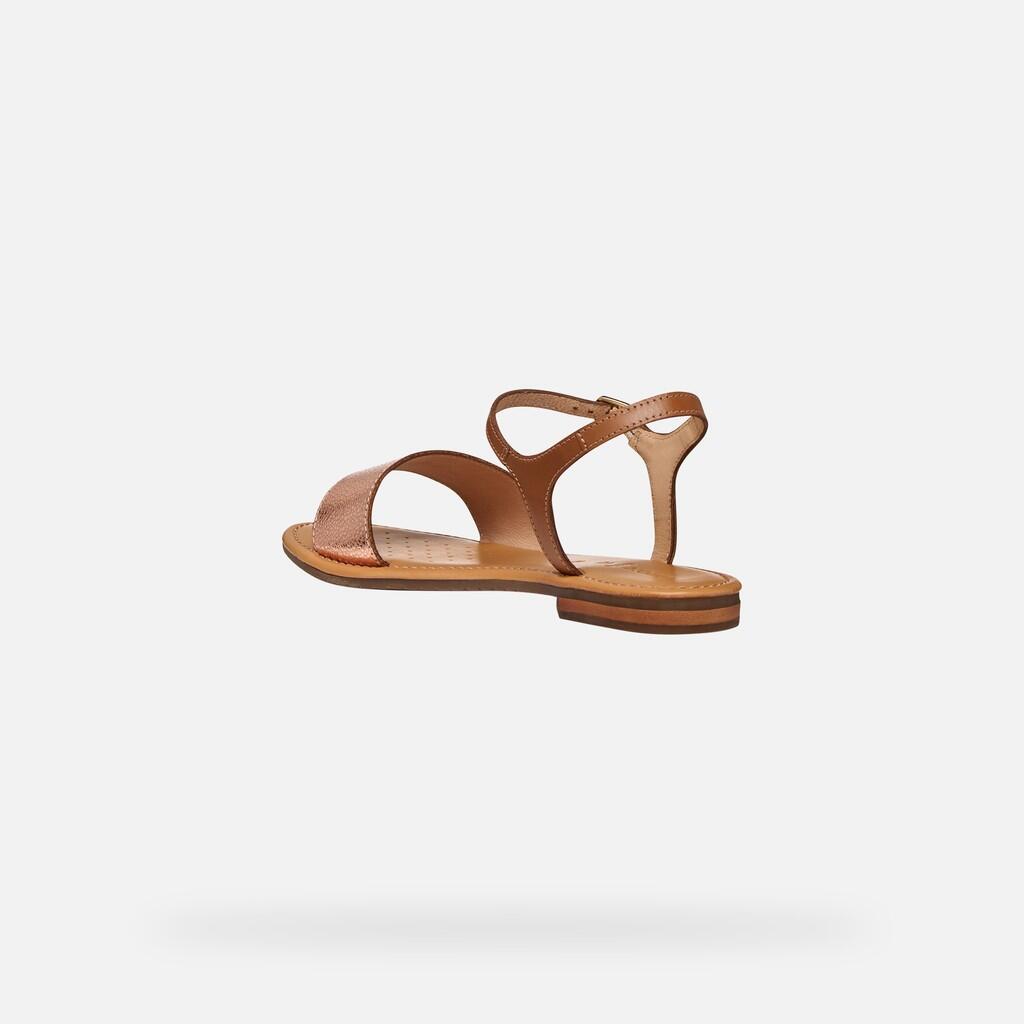 Sandales Femme SOZY S WOMAN Or Rose/Tabac 6/7
