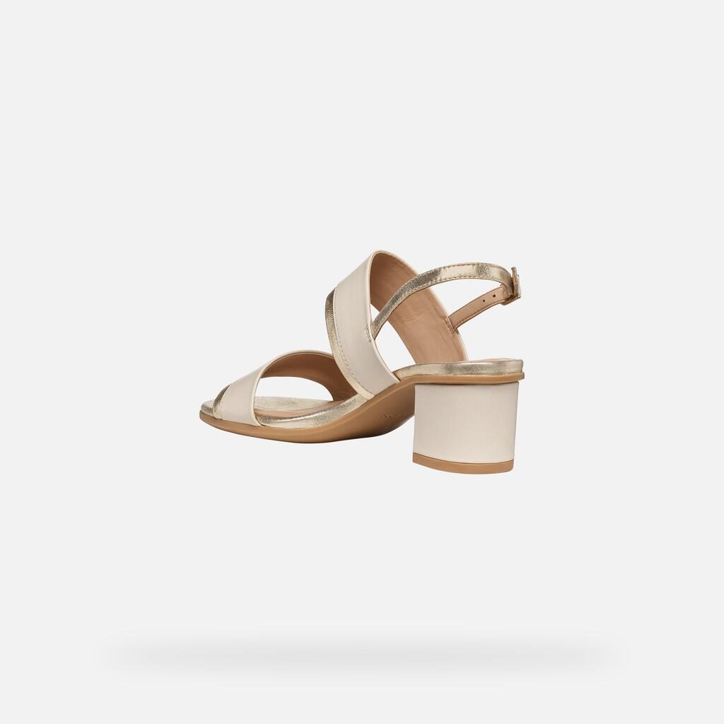 Sandales Femme AURELY 50 WOMAN Blanc Cassé/Or Clair 6/7