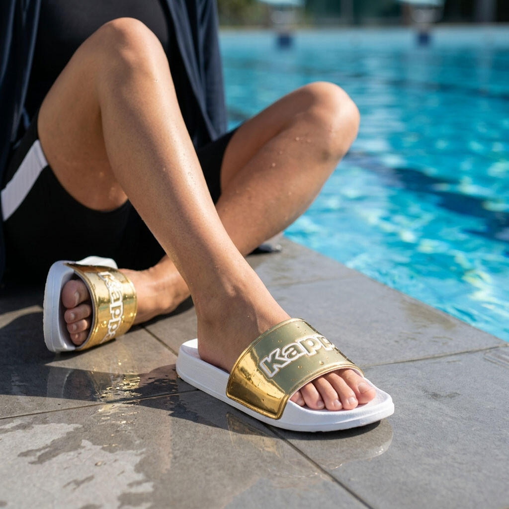 Ciabatte Donna Piscina Glitter Glossy Leopardo KAPPA 36-41 2/7