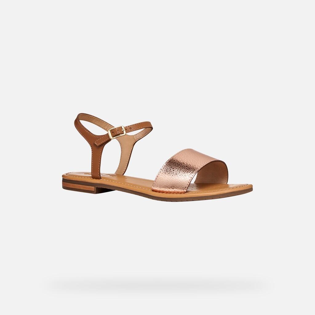 Sandales Femme SOZY S WOMAN Or Rose/Tabac 5/7