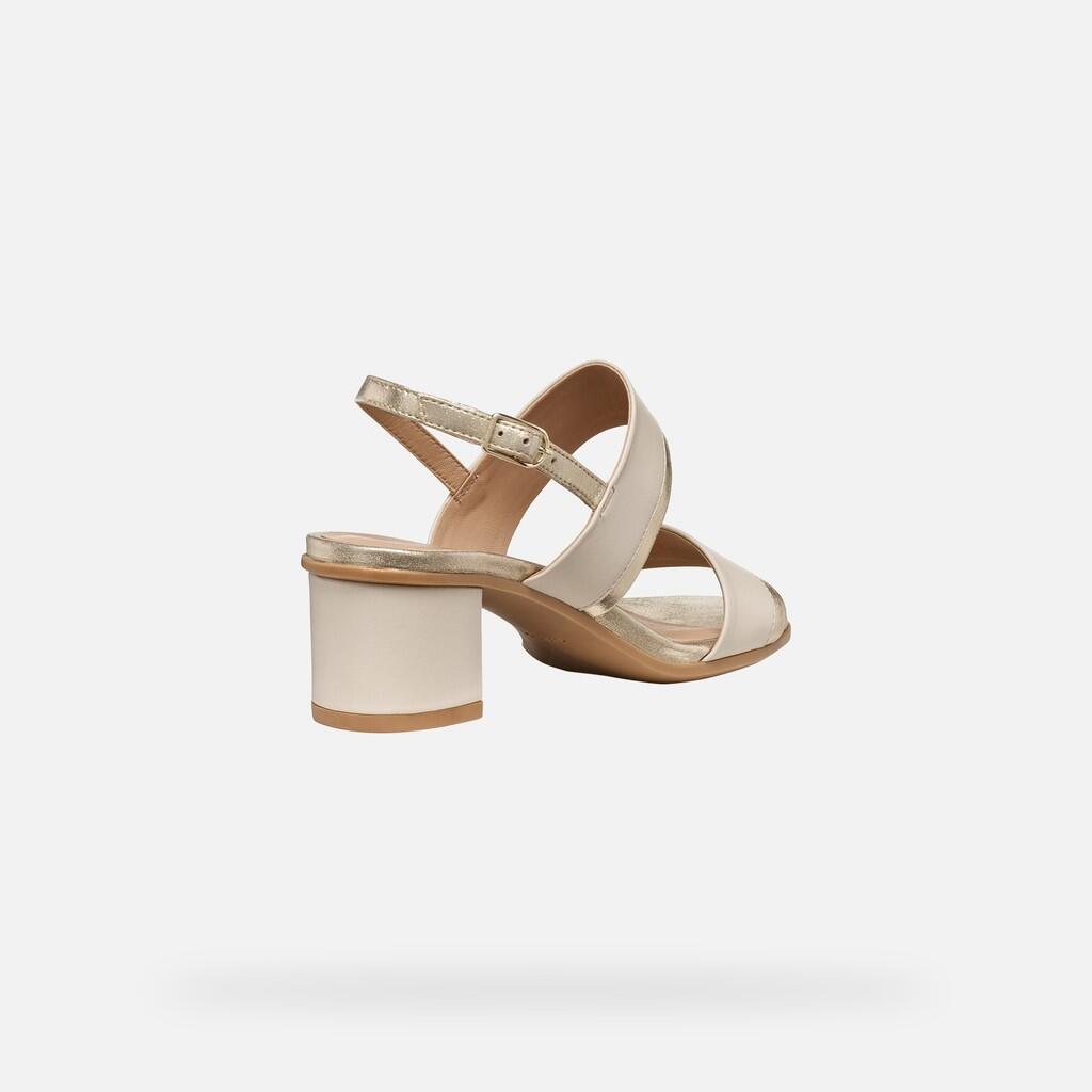 Sandales Femme AURELY 50 WOMAN Blanc Cassé/Or Clair 7/7