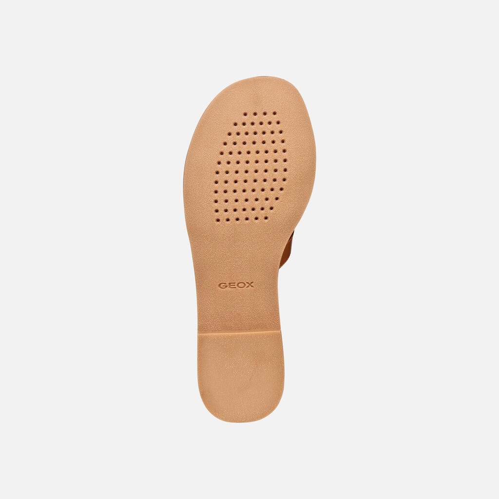 Sandales Femme D MADDALUSIAC Tabac/Blanc Cassé 7/7