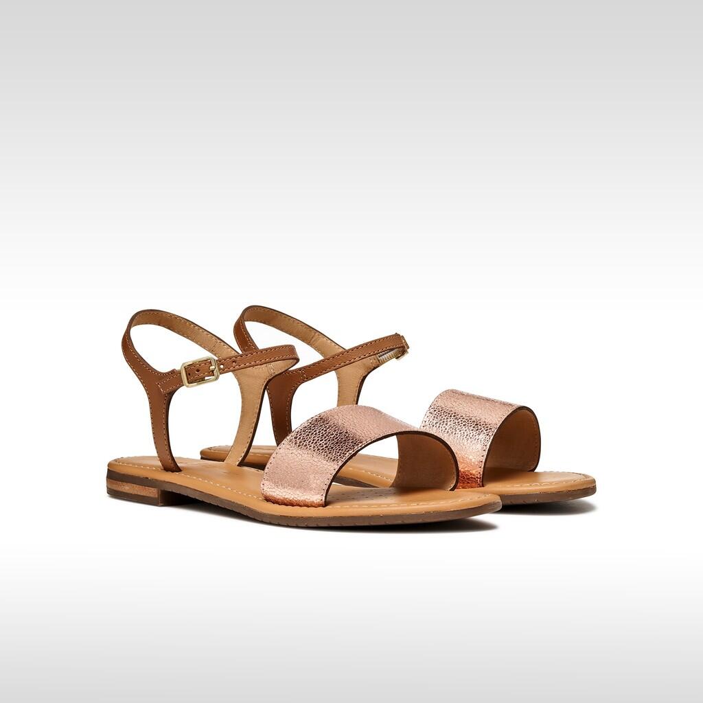 Sandales Femme SOZY S WOMAN Or Rose/Tabac 4/7