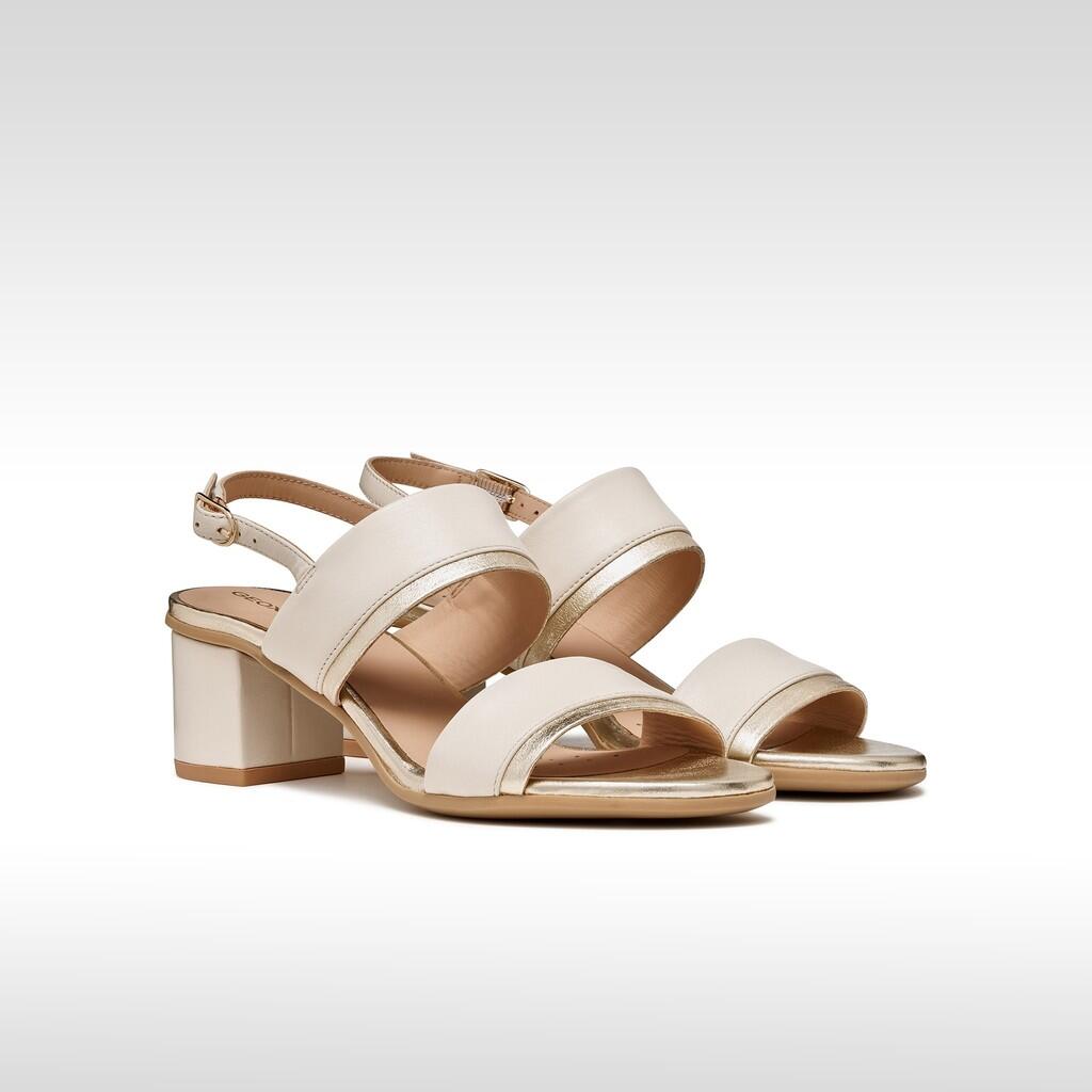 Sandales Femme AURELY 50 WOMAN Blanc Cassé/Or Clair 4/7