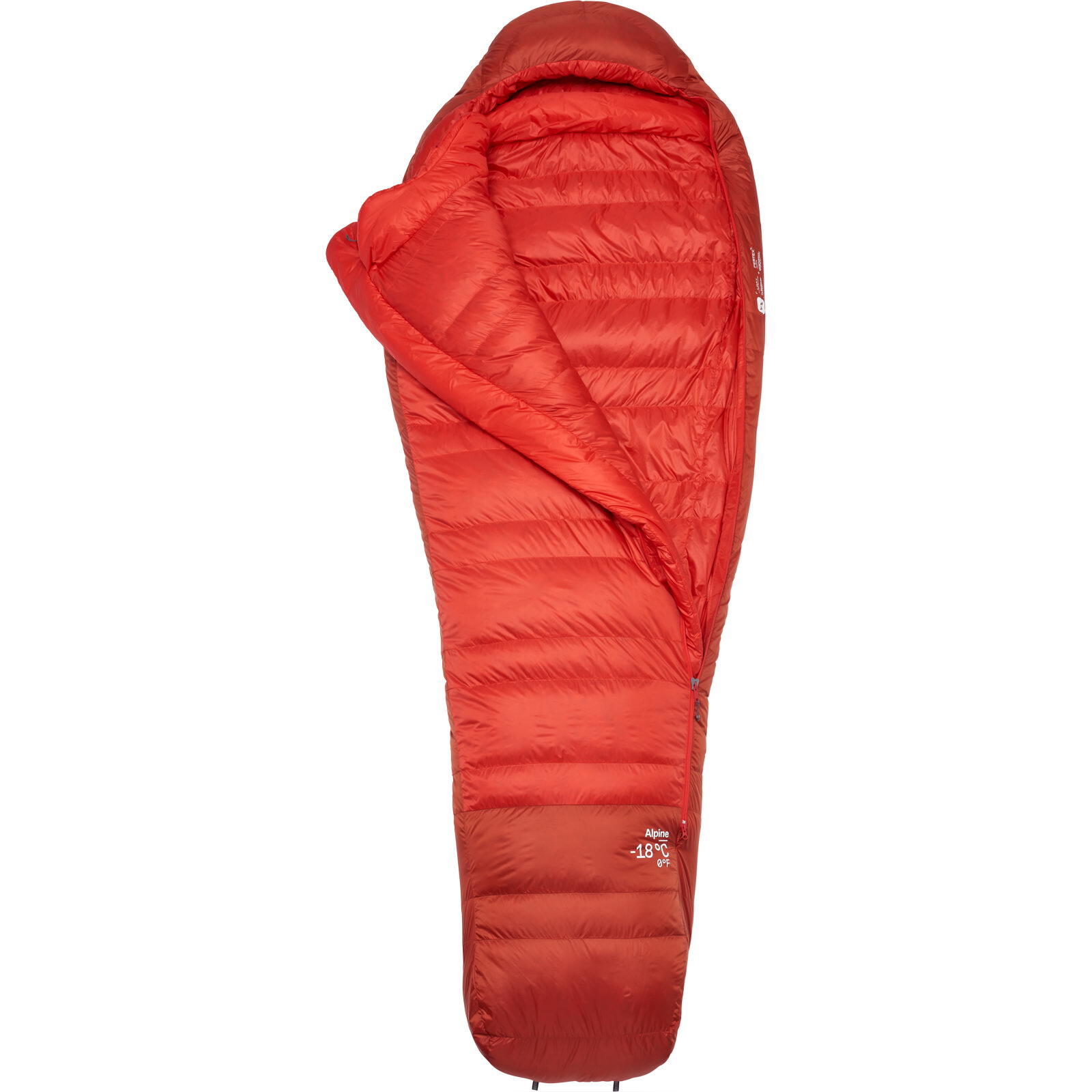 Daunenschlafsack Alpine -18C/0F dark horizon-tuscan red 2/7