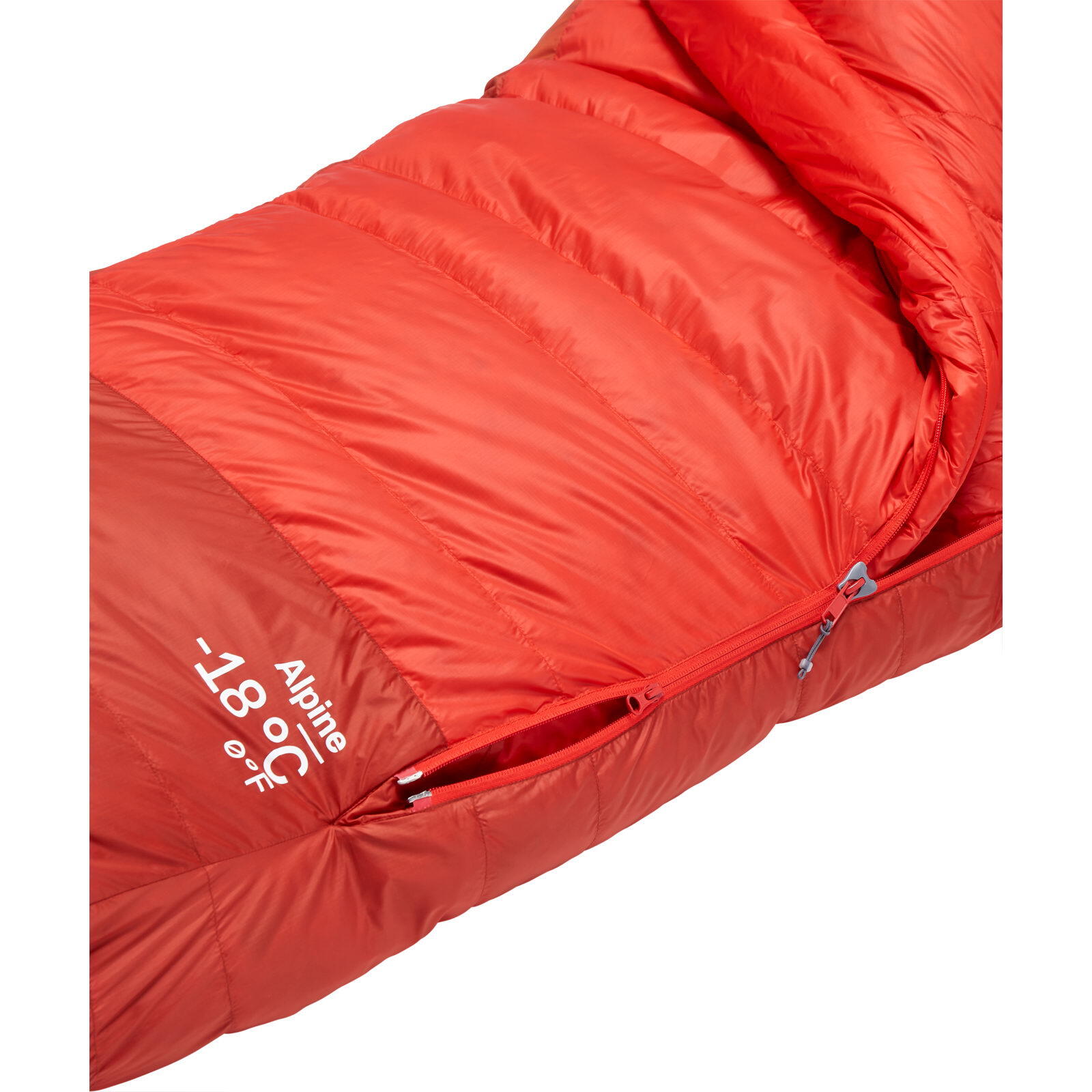 Daunenschlafsack Alpine -18C/0F dark horizon-tuscan red 7/7
