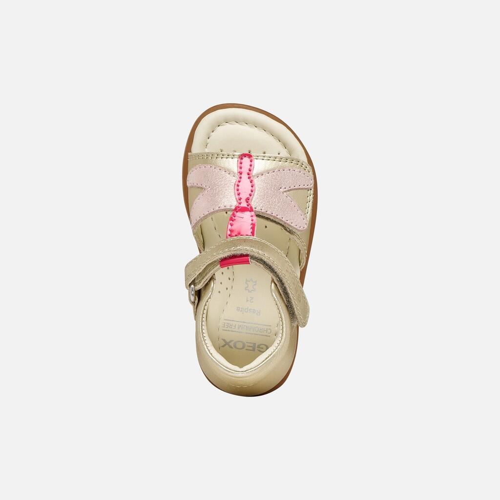 Sandales Bébé Fille B VERRED Platine/Rose 7/7