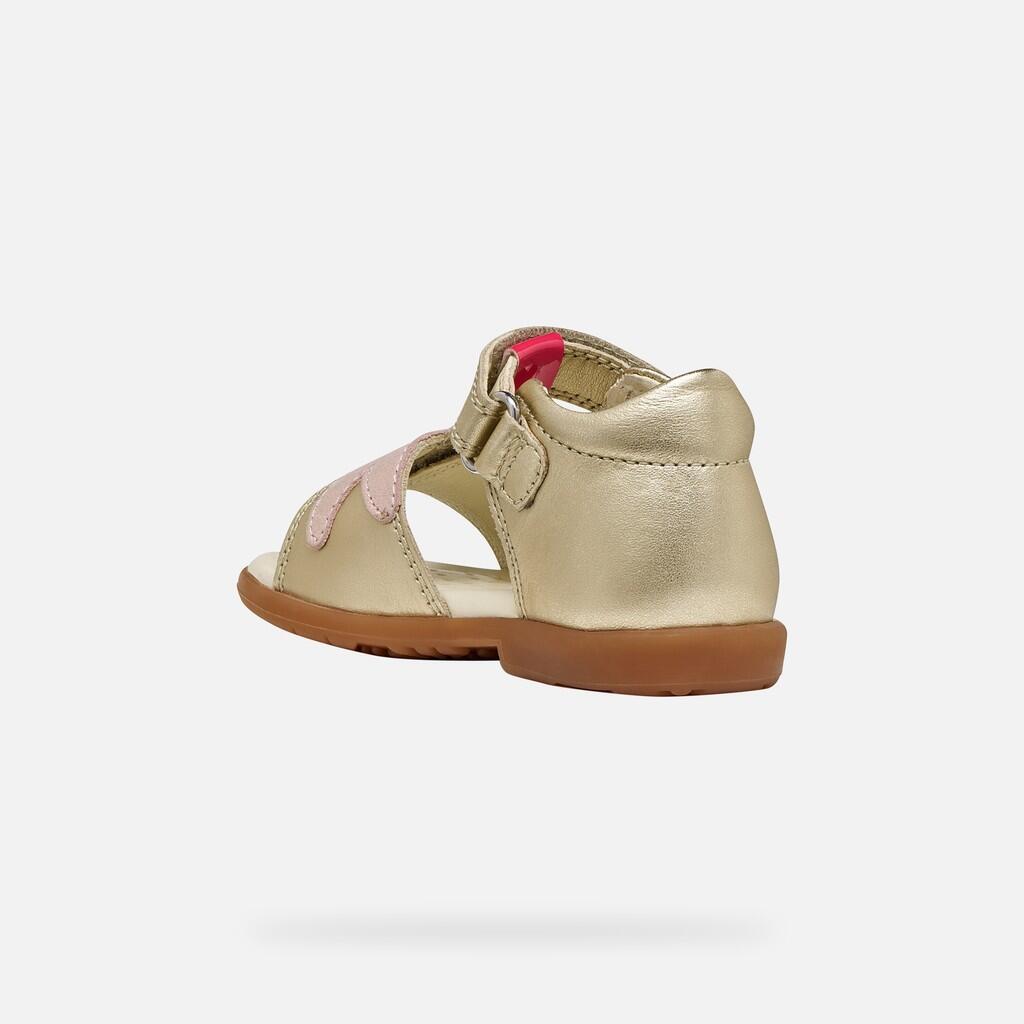 Sandales Bébé Fille B VERRED Platine/Rose 5/7