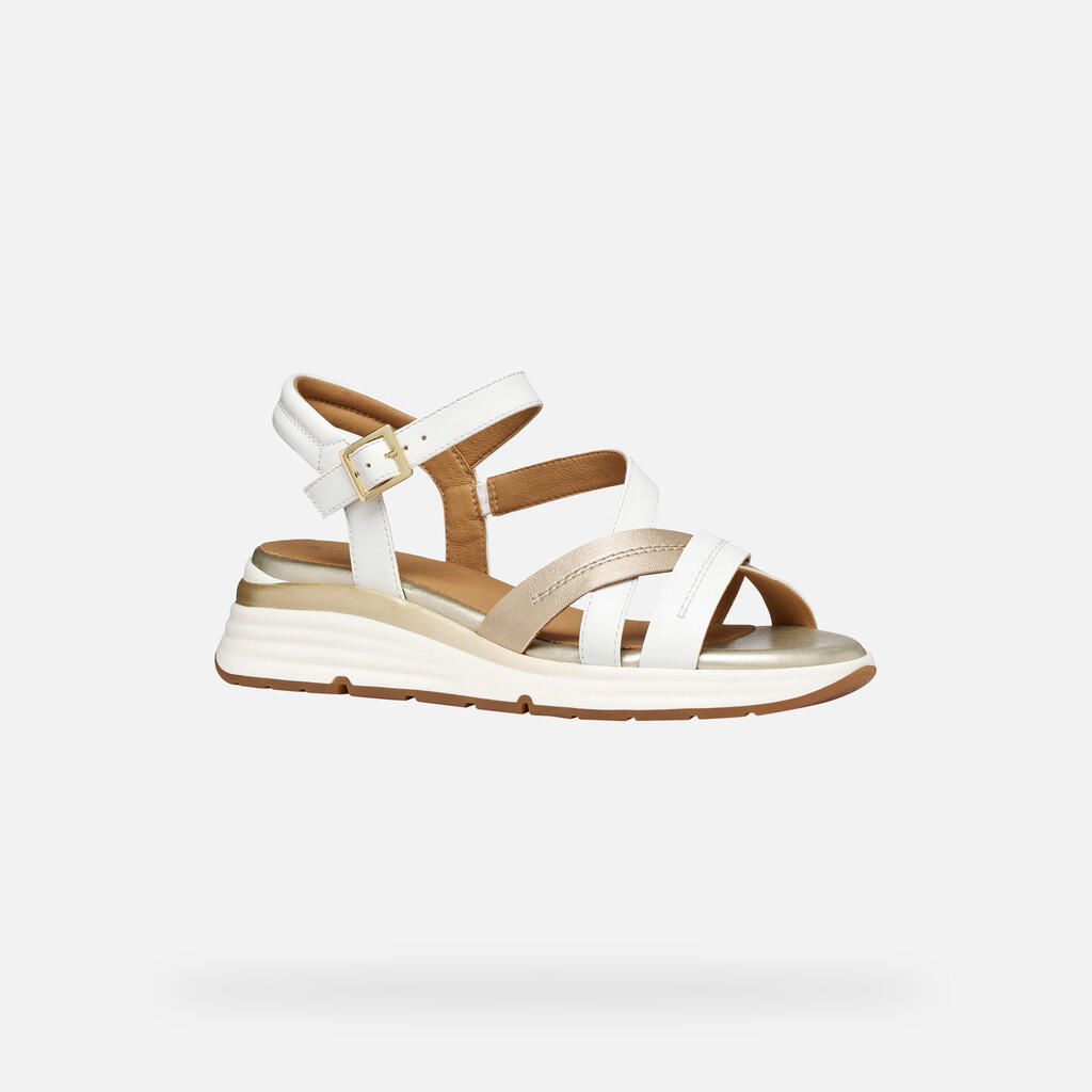 Sandales Femme D ELOWYNNE Blanc/Or Clair 5/7