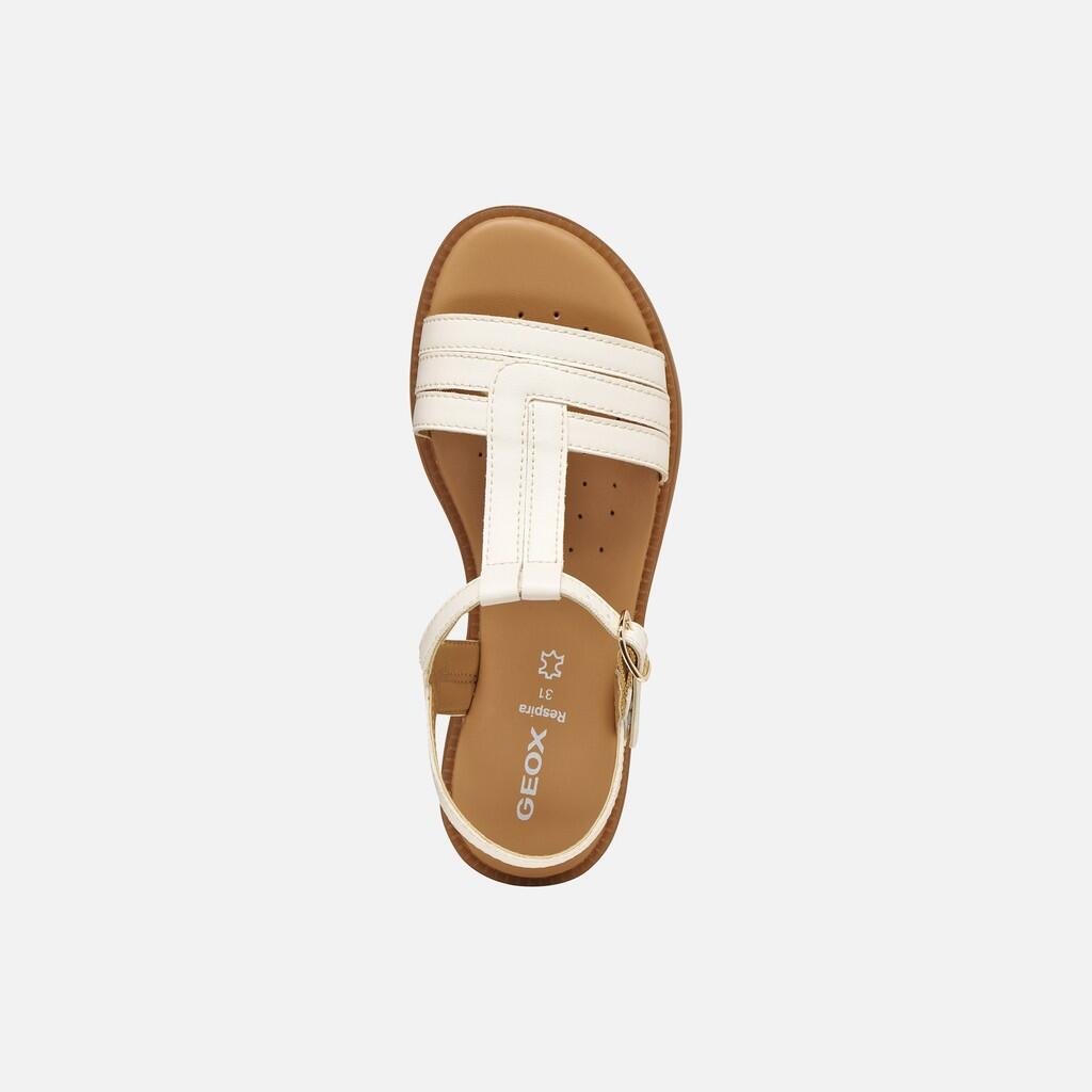 Sandales Fille J SANDAL KARLY GIRL Ivoire Clair 7/7