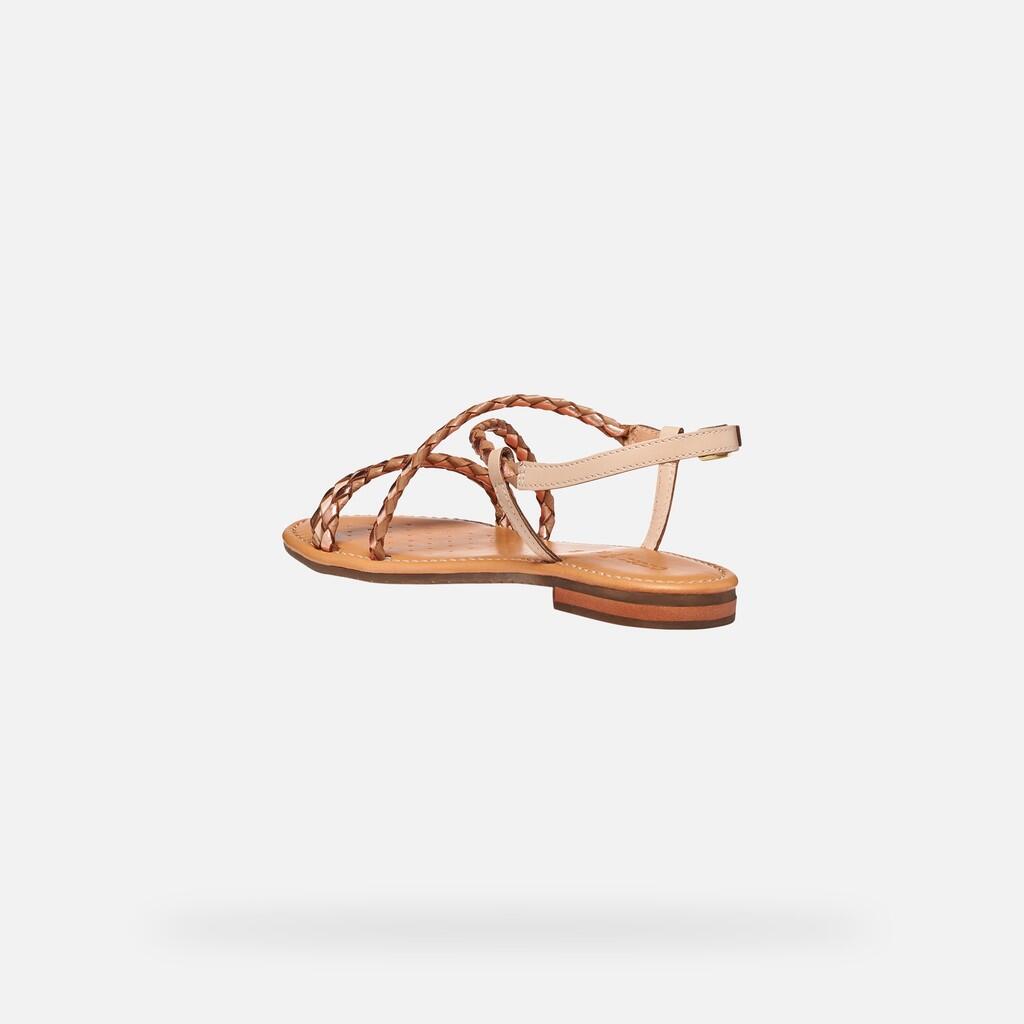 Sandales Femme SOZY S WOMAN Beige Rosé/Or Rose 4/7