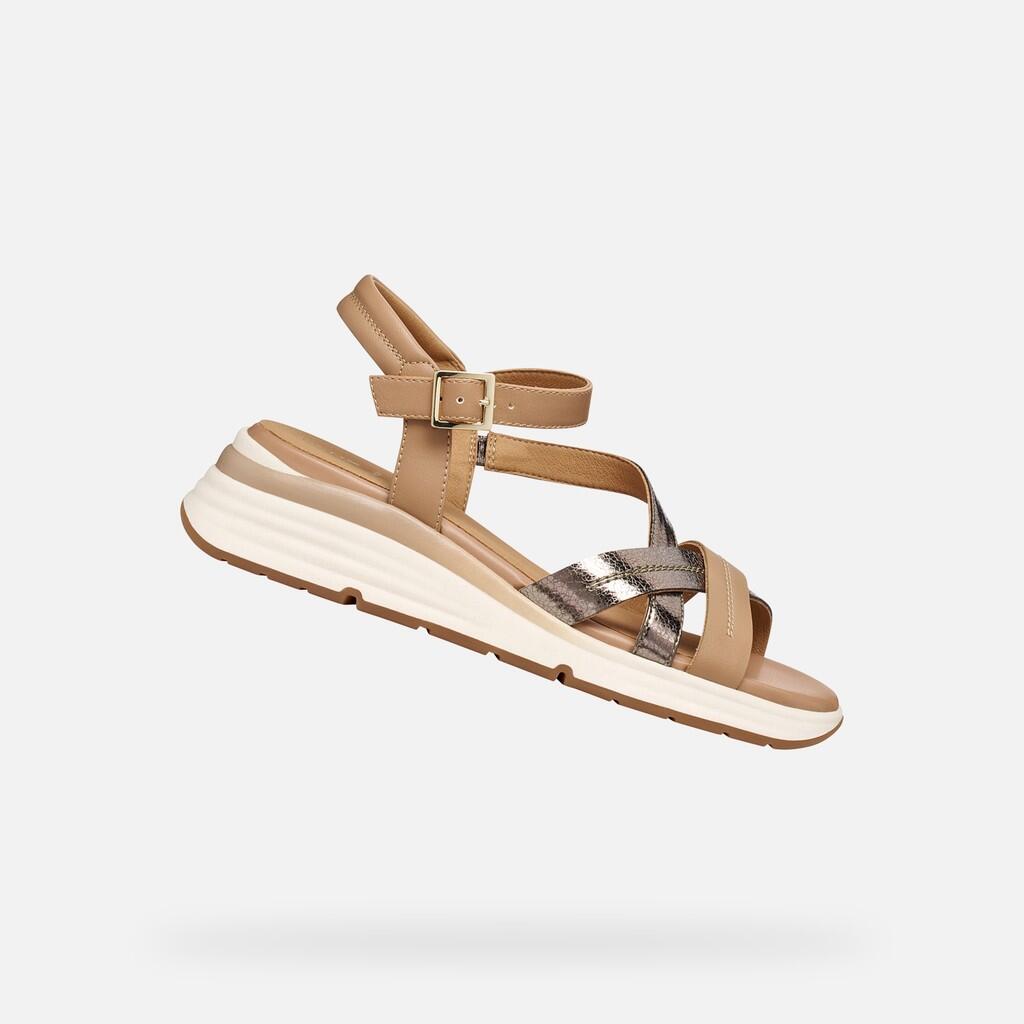 Sandales Femme ELOWYNNE WOMAN Beige Foncé/Beige 1/7