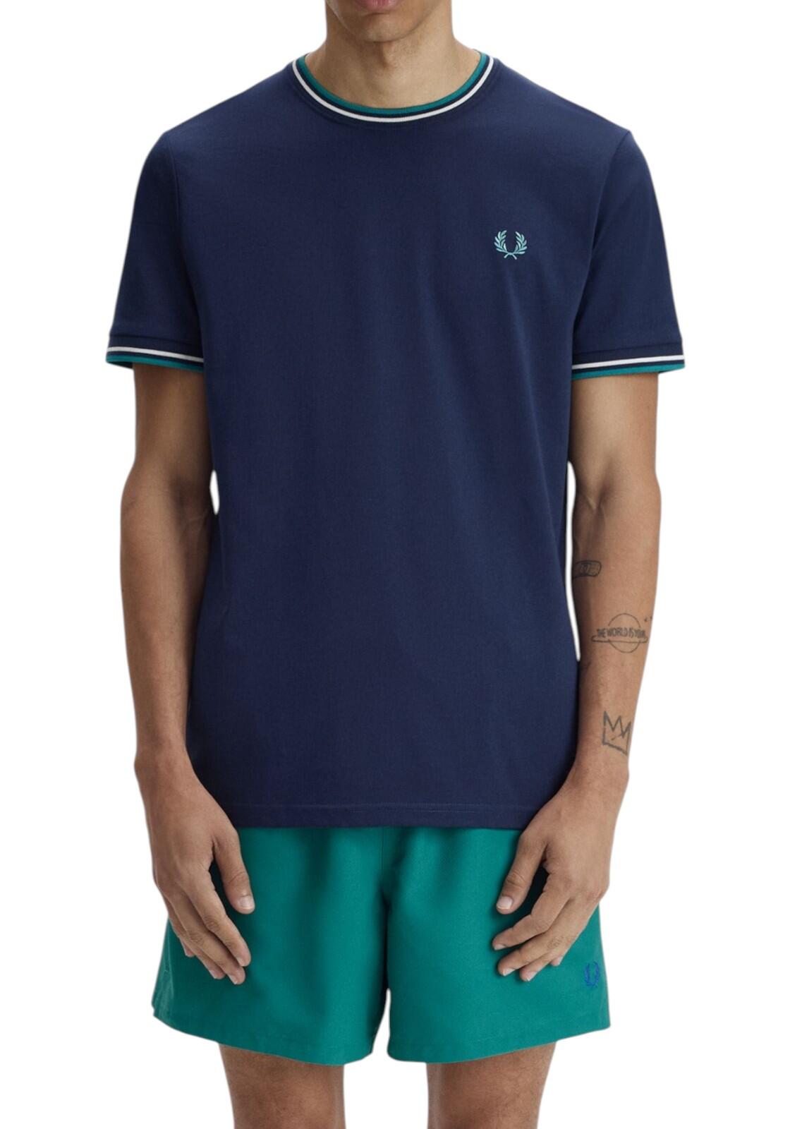 T-shirt Fred perry modèle M1588 pour homme 3/4
