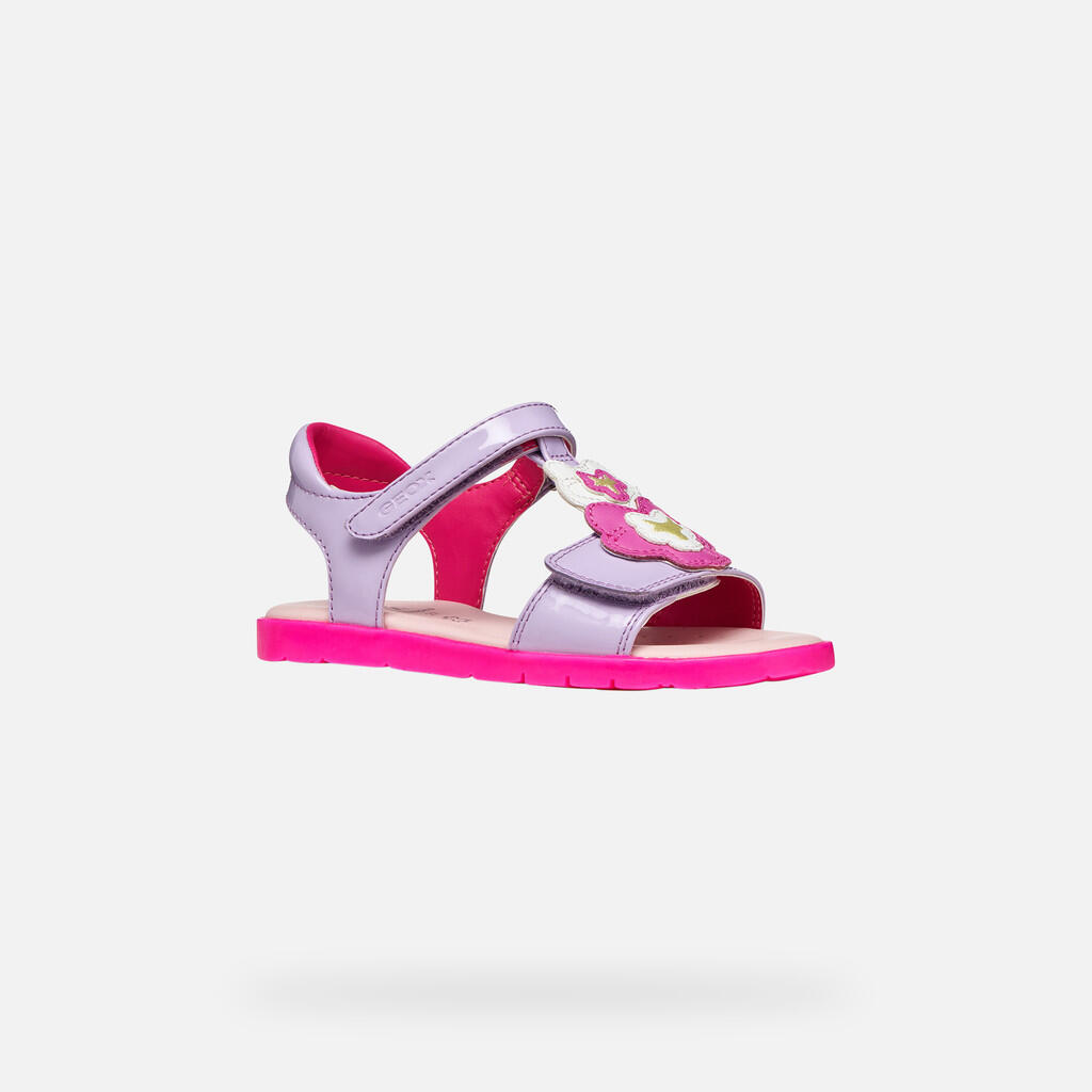Sandales Fille SANDAL JOYFOOT GIRL Lilas/Fuchsia Fluo 3/7