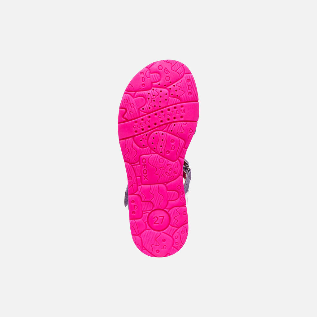 Sandales Fille SANDAL JOYFOOT GIRL Lilas/Fuchsia Fluo 7/7