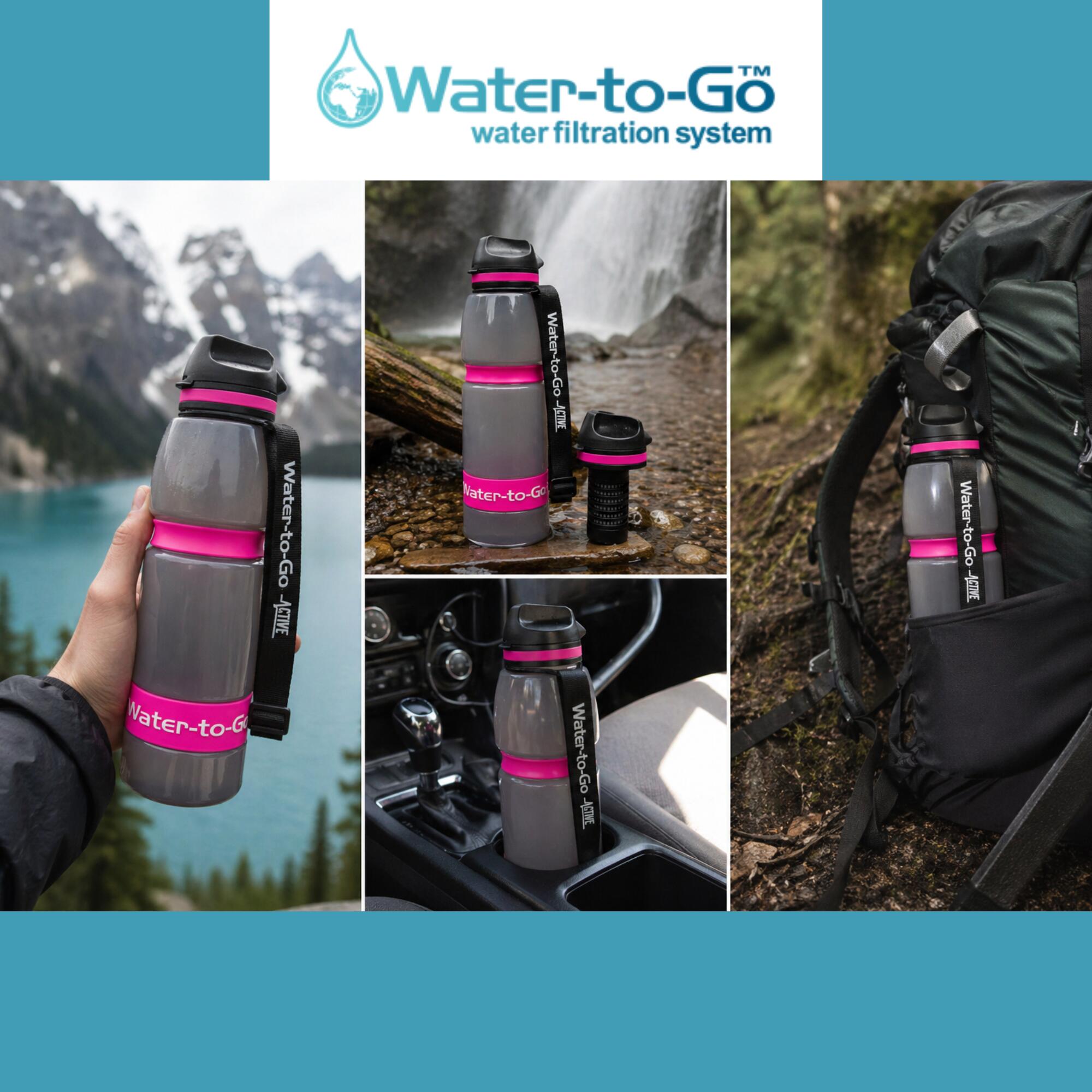 Drinkfles van 1,0 liter met filter Water-to-Go Active 100 pink 4/4