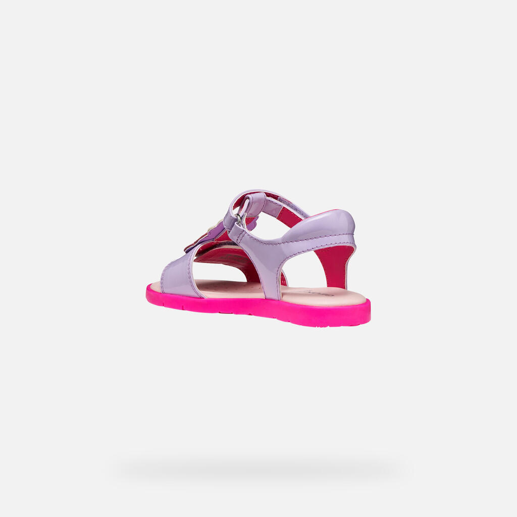 Sandales Fille SANDAL JOYFOOT GIRL Lilas/Fuchsia Fluo 4/7