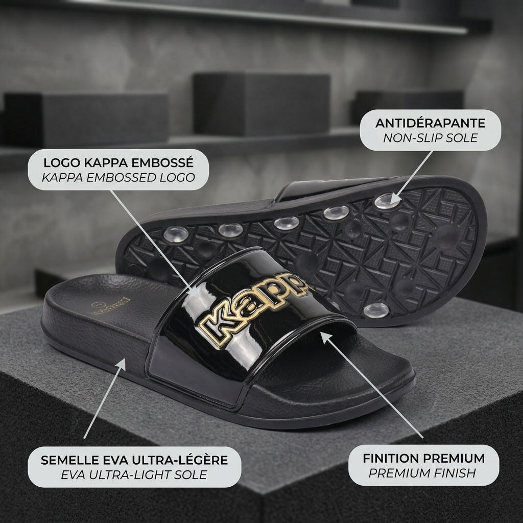 KAPPA Claquette Femme Piscine Glitter Glossy Léopard 36-41 4/7