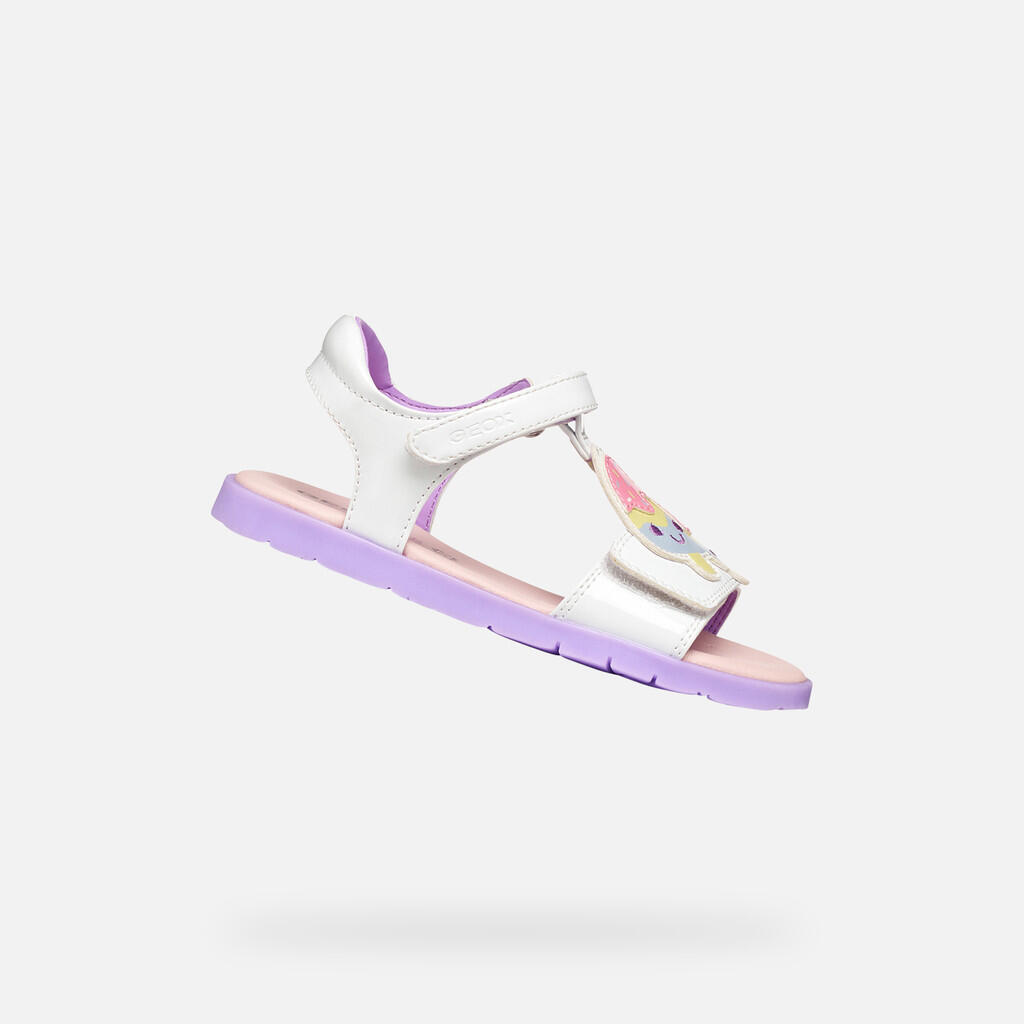 blanc / lilas rose