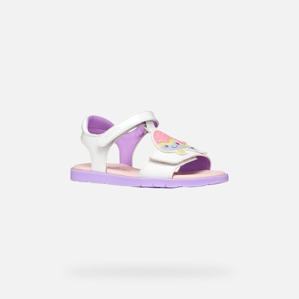 Sandales Fille SANDAL JOYFOOT GIRL Blanc/Lilas 3/7