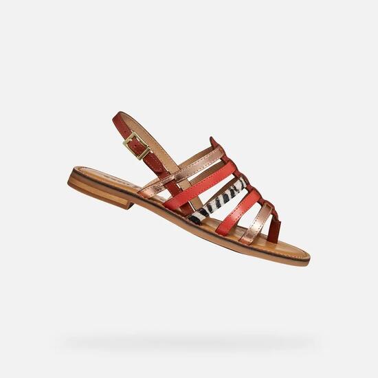 Sandales Femme MADDALUSIA C WOMAN Or Rose/Brique